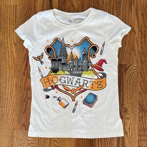 Warner Bros. Hogwarts White and Orange Kids T-Shirt